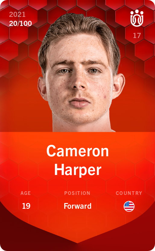 Sorare - Sorare Official - Cameron Harper 2021-22 • Rare 20/100 - NFT # 54660537477516554987794484919908435625789248833858762046676860424927209238955