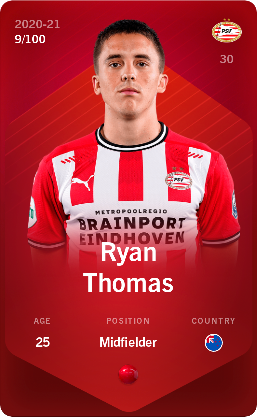 Sorare - Sorare Official - Ryan Thomas 2020-21 • Rare 9/100 - NFT # 100125543586761621226583035557904816771206439878398195704699026706829112592006