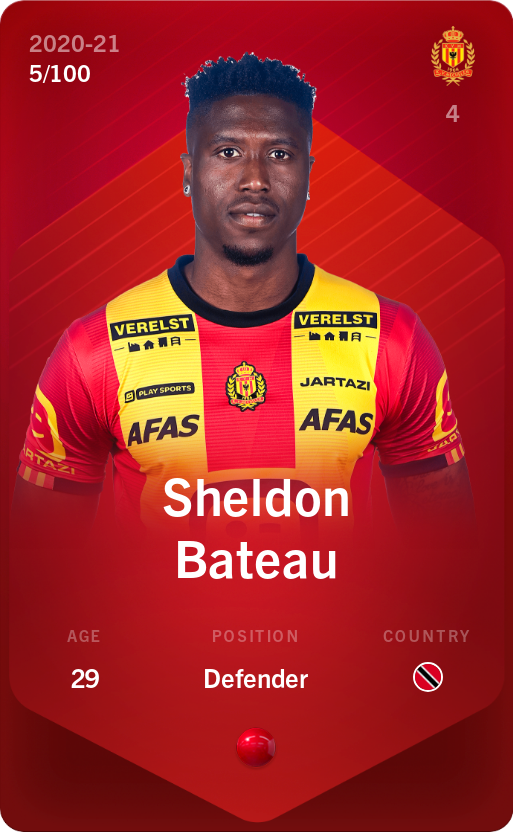 Sorare - Sorare Official - Sheldon Bateau 2020-21 • Rare 5/100 - NFT # 115473240662931538251189641828786007142379056774571828083868356361685159175388