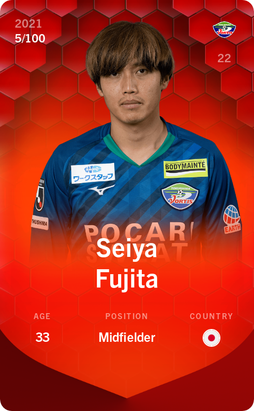 Sorare - Sorare Official - Seiya Fujita 2021-22 • Rare 5/100 - NFT # 23164247183732748684077540780160307906998035430590240486960465733772131163457