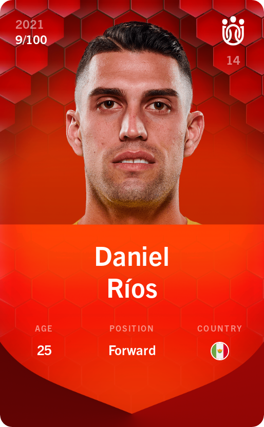 Sorare - Sorare Official - Daniel Ríos 2021-22 • Rare 9/100 - NFT # 106200131225585263146085110038746801507047562407082010267802002107258167175506