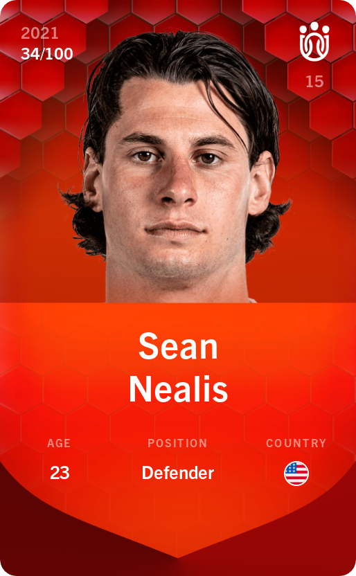 Sorare - Sorare Official - Sean Nealis 2021-22 • Rare 34/100 - NFT # 68388638266744613963587772998821854505211317866683401295529244084412090625657