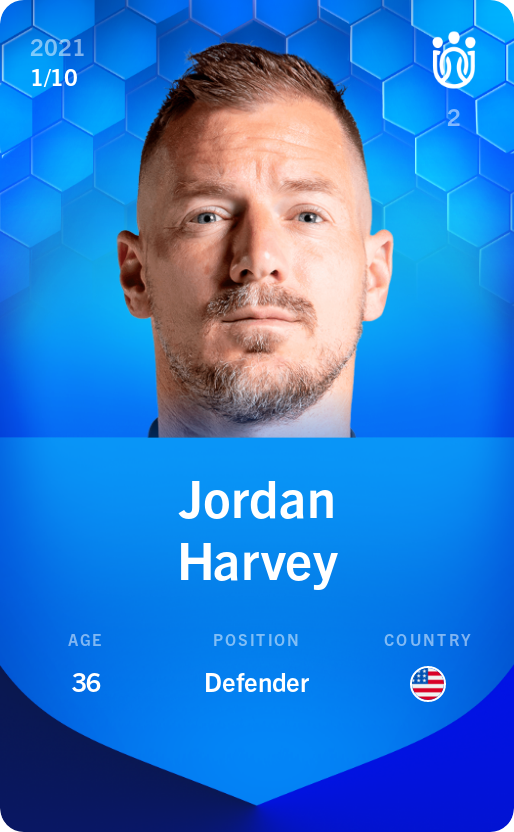 Sorare - Sorare Official - Jordan Harvey 2021-22 • Super Rare 1/10 - NFT # 33891594295718004990584246234963507064269982693263861813283016523976898709099