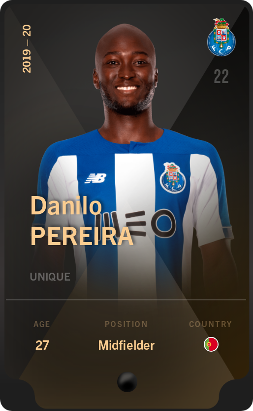 Sorare - Sorare Official - Danilo Pereira 2019-20 • Unique - NFT # 43667636361243068592064686673369229959558264740591846122242106999789846178576