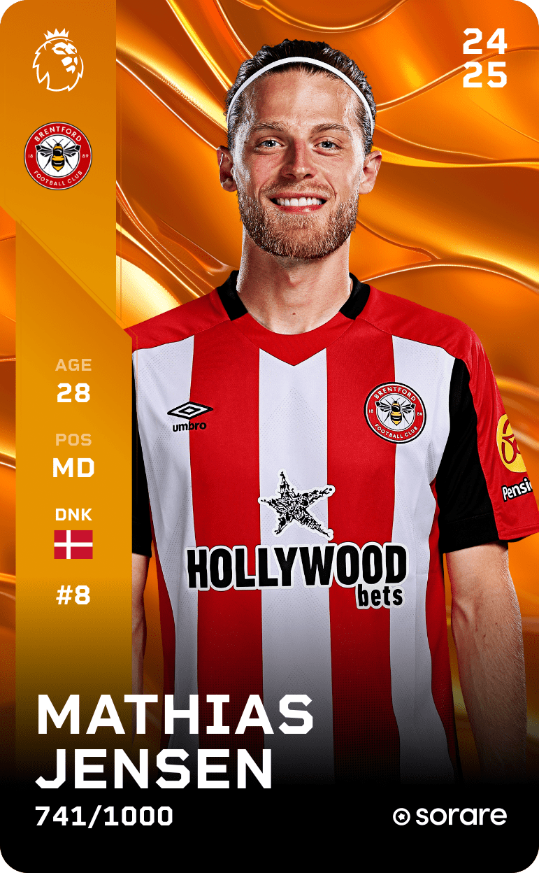 Mathias Jensen 2024-25 • Limited 741/1000