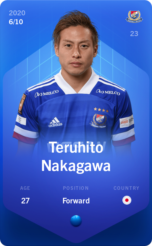 Sorare - Sorare Official - Teruhito Nakagawa 2020-21 • Super Rare 6/10 - NFT # 67475365478117140510718929142534519184142121086241967450108320803493397646401