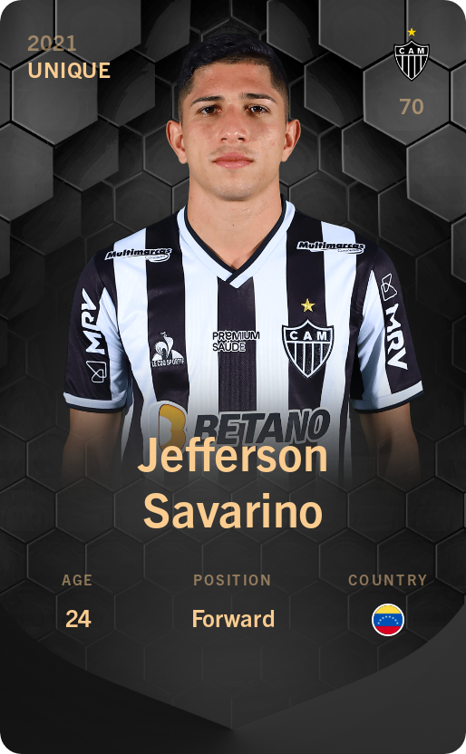 Sorare - Sorare Official - Jefferson Savarino 2021-22 • Unique - NFT # 53924631633661074461401516494443325757593547340272670845326408116450920742108