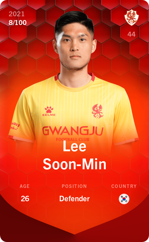 Sorare - Sorare Official - Lee Soon-Min 2021-22 • Rare 8/100 - NFT # 56926964467244666344822965132559407699543406848900420900607542354653138157777