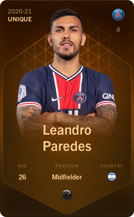Sorare - Sorare Official - Leandro Paredes 2020-21 • Unique - NFT # 62476060441511779568409036107384412109486860312870344647034802936730685638223