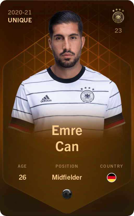 Sorare - Sorare Official - Emre Can 2020-21 • Unique - NFT # 93366003242744078498290539870457107569359657979408792544019032758859016612157