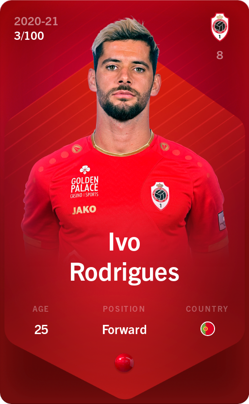 Sorare - Sorare Official - Ivo Rodrigues 2020-21 • Rare 3/100 - NFT # 37063162934885255494768056180300482324777060080141332783866827225811816711089