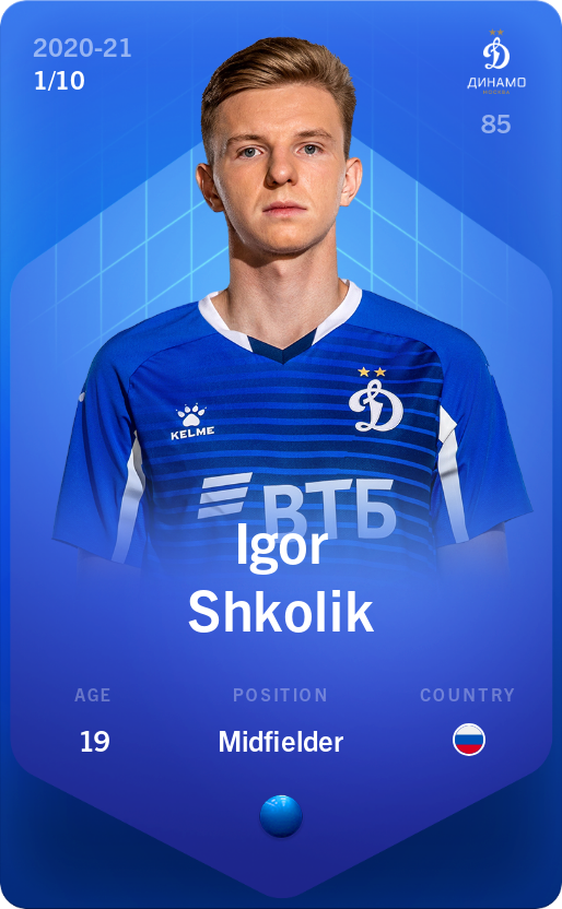 Sorare - Sorare Official - Igor Shkolik 2020-21 • Super Rare 1/10 - NFT # 46758423892535258685389747480544460903326708223823024535847305521321046093775