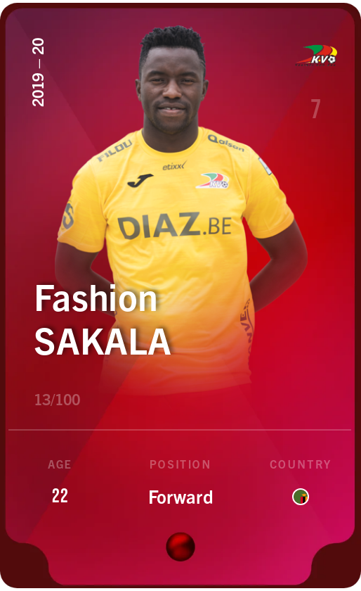 Sorare - Sorare Official - Fashion Sakala 2019-20 • Rare 13/100 - NFT # 111725675312945243166575174620711230042427980803474985042236096289451033641477