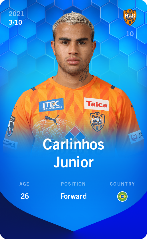 Sorare - Sorare Official - Carlinhos Junior 2021-22 • Super Rare 3/10 - NFT # 89481288820966950684758644349658011090561134400865820003103955052420934246410