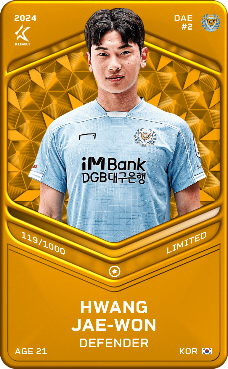 Hwang Jae-Won 2024-25 • Limited 119/1000