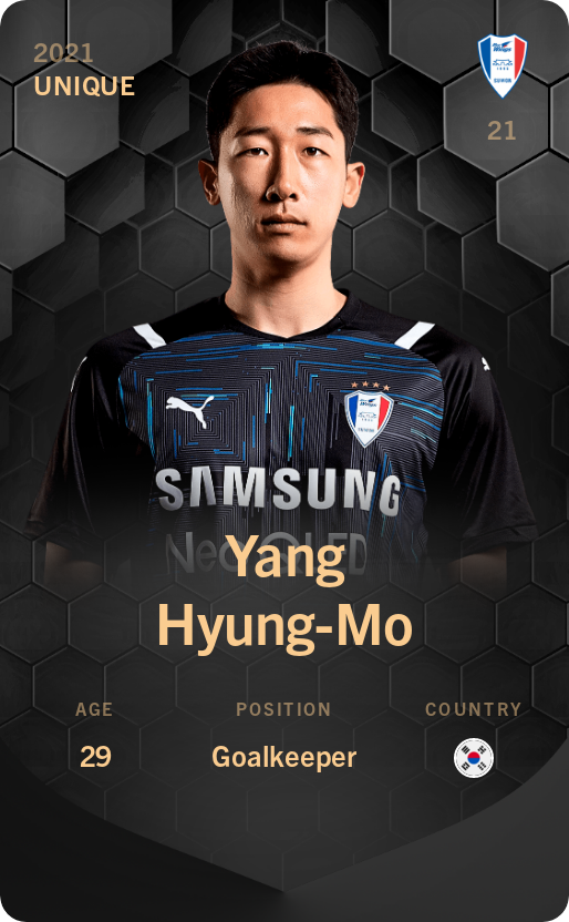 Sorare - Sorare Official - Yang Hyung-Mo 2021-22 • Unique - NFT # 70241788895920010804846208882119898214673576219254890916172649296905260501457