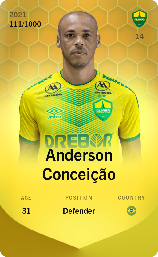 Sorare - Sorare Official - Anderson Conceição 2021-22 • Limited 111/1000 - NFT # 75056393192640410646695426984995809470025716713180764857437283603309403837039