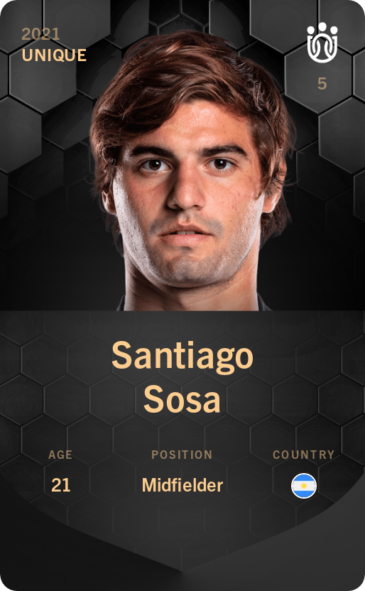 Sorare - Sorare Official - Santiago Sosa 2021-22 • Unique - NFT # 54564018421172789278798261479035990421070423930025167968541692156527533799610