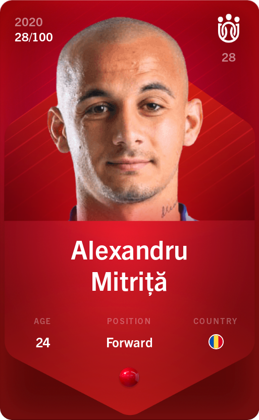 Sorare - Sorare Official - Alexandru Mitriță 2020-21 • Rare 28/100 - NFT # 23265848663483663046128135363692094476085263367703979040765526537316891562031