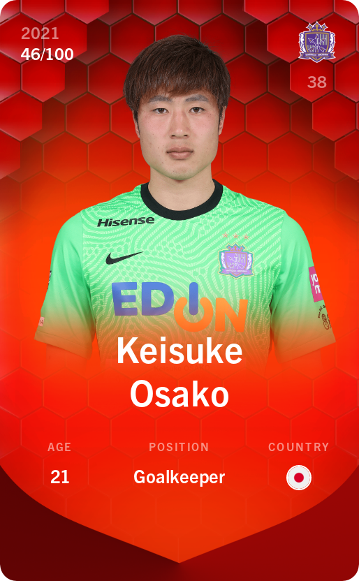 Sorare - Sorare Official - Keisuke Osako 2021-22 • Rare 46/100 - NFT # 101134360903214383064467215084338363130285675622458840785730836033220598133113