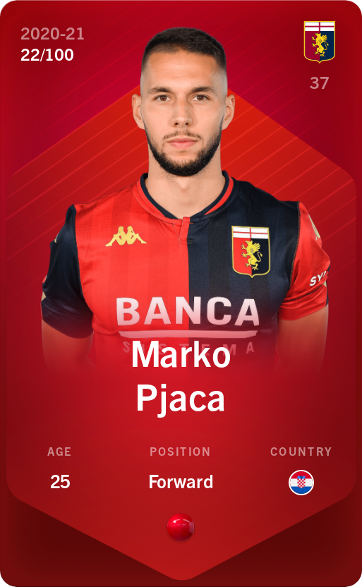 Sorare - Sorare Official - Marko Pjaca 2020-21 • Rare 22/100 - NFT # 105878726298418300810475486061476936547666029893433413920717653626755408902273