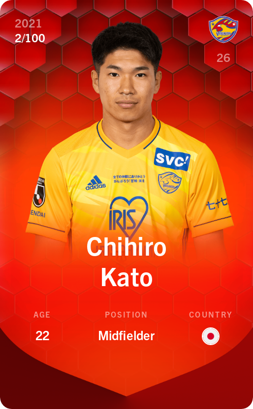 Sorare - Sorare Official - Chihiro Kato 2021-22 • Rare 2/100 - NFT # 111673867297805961156162404174315336685818951677473607150425197600729203724705