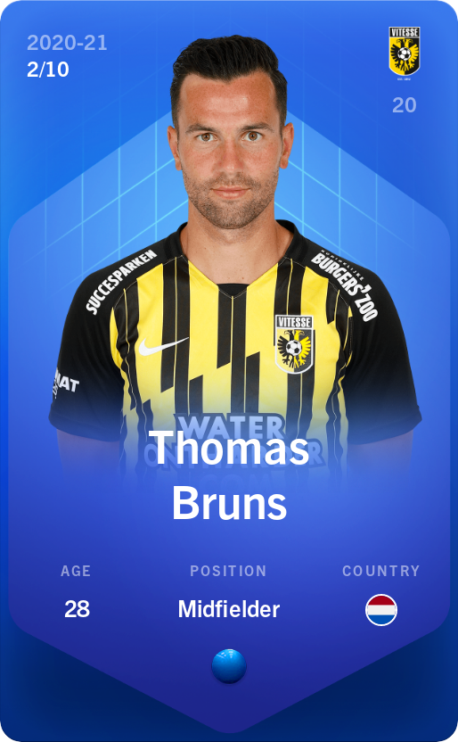 Sorare - Sorare Official - Thomas Bruns 2020-21 • Super Rare 2/10 - NFT # 82966179454755398786359311353496642911292290324509108184956431327657614540144