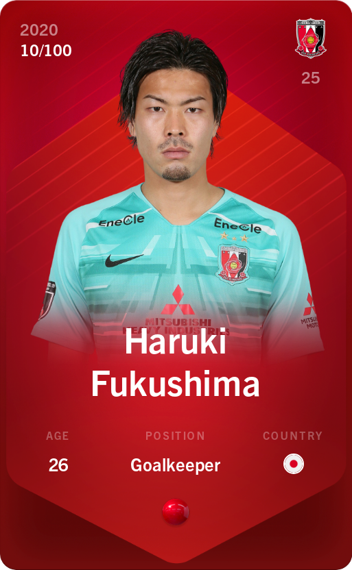 Sorare - Sorare Official - Haruki Fukushima 2020-21 • Rare 10/100 - NFT # 51253135864843383071605855445336072503517079082622139831198090514505420490591