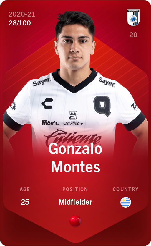 Sorare - Sorare Official - Gonzalo Montes 2020-21 • Rare 28/100 - NFT # 36327019465565699311405257955065155089059436417417933167493083561851386634119