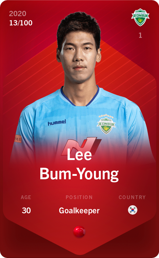 Sorare - Sorare Official - Lee Bum-Young 2020-21 • Rare 13/100 - NFT # 30227586687753062422116574633391109308357955228728991354805203930508859686609