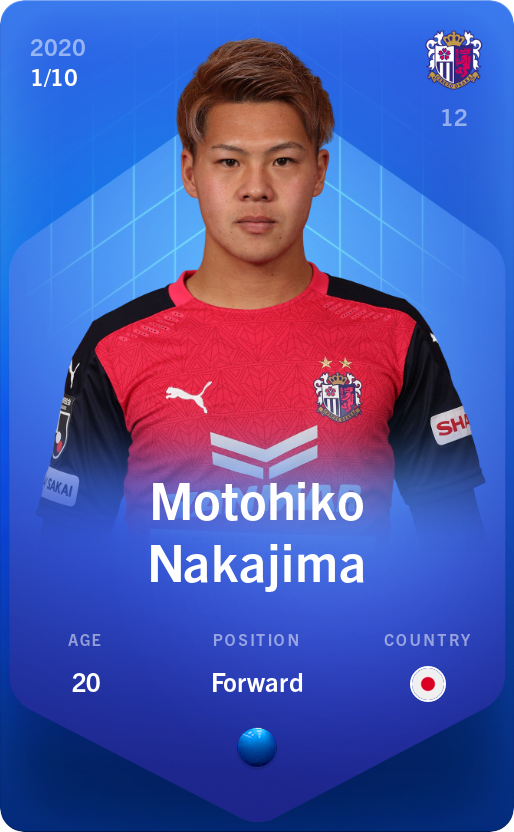 Sorare - Sorare Official - Motohiko Nakajima 2020-21 • Super Rare 1/10 - NFT # 83104462580108720122325324572954204310511380642207847558616174640992766444060