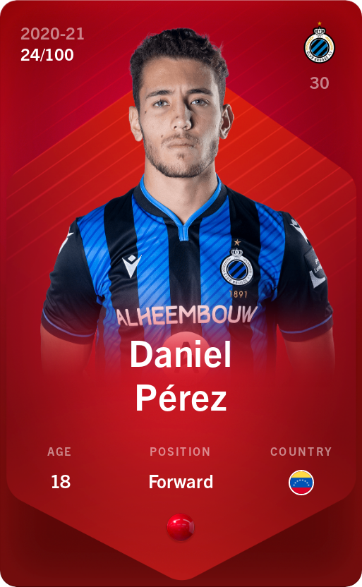 Sorare - Sorare Official - Daniel Pérez 2020-21 • Rare 24/100 - NFT # 85109061189086329722308491273181106177140139225287649109996127218673423364358