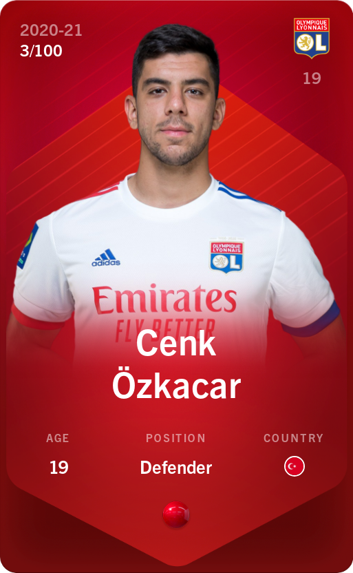 Sorare - Sorare Official - Cenk Özkacar 2020-21 • Rare 3/100 - NFT # 60236970909871359242908517321602659920688386176513547747786419715766485691112