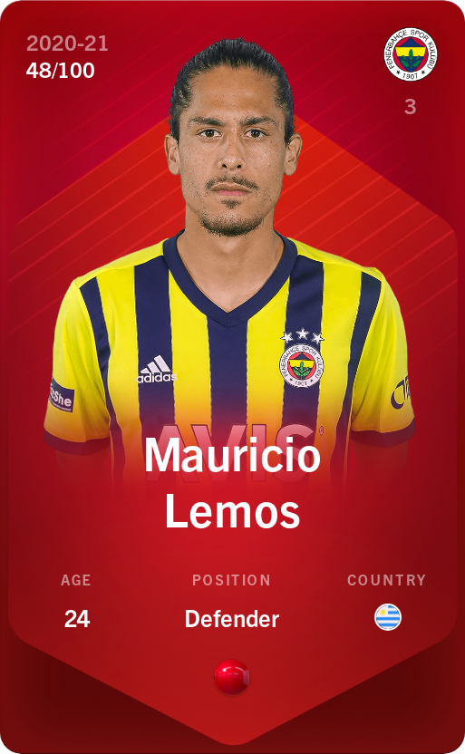 Sorare - Sorare Official - Mauricio Lemos 2020-21 • Rare 48/100 - NFT # 82532949004386179137163021520787617880672176440190874442117244382420146354711