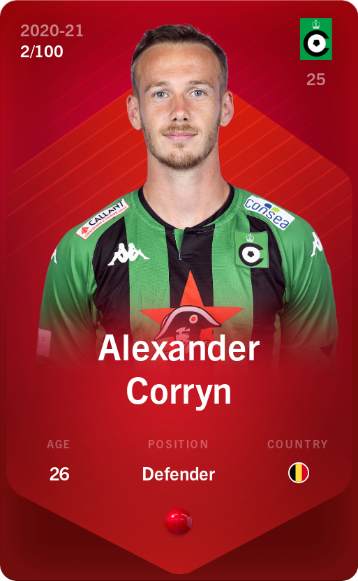 Sorare - Sorare Official - Alexander Corryn 2020-21 • Rare 2/100 - NFT # 114168607602098699641207546046670259010373640362454917346885819927887001365246