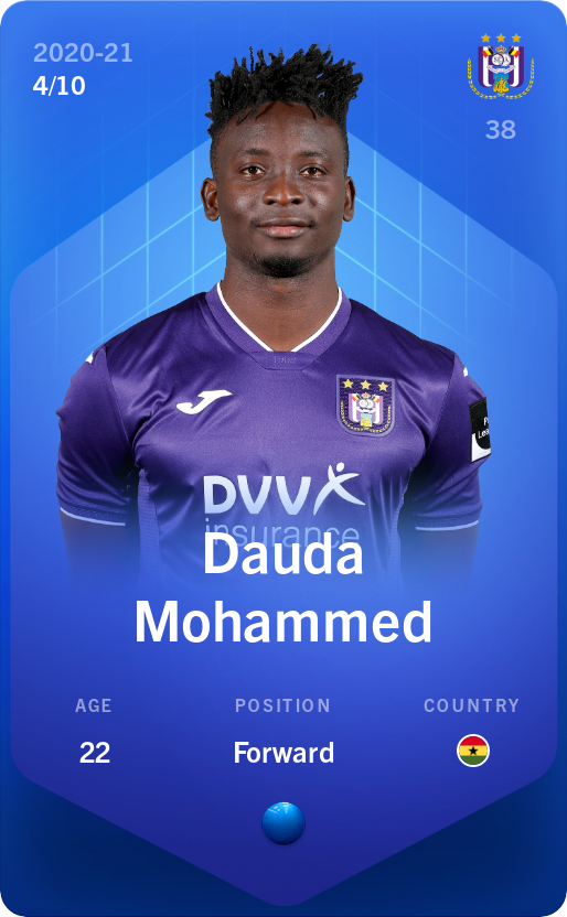 Sorare - Sorare Official - Dauda Mohammed 2020-21 • Super Rare 4/10 - NFT # 38579909739224260908395384684270501502122734197257442734764576215893819966807