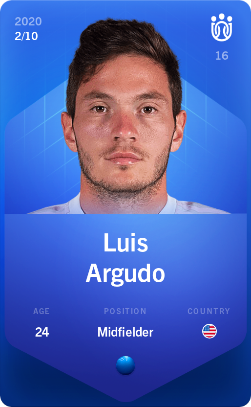 Sorare - Sorare Official - Luis Argudo 2020-21 • Super Rare 2/10 - NFT # 93163433935563522506613412550796424764021593918862190367024714246725828277430