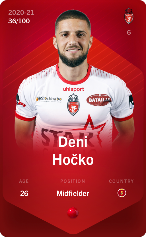 Sorare - Sorare Official - Deni Hočko 2020-21 • Rare 36/100 - NFT # 94948080240560231360823996386534170557087277310909363915131622712663202909119