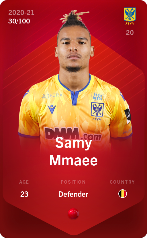 Sorare - Sorare Official - Samy Mmaee 2020-21 • Rare 30/100 - NFT # 59675962099140821854291072012794800657965105437474873892576065463400731804403