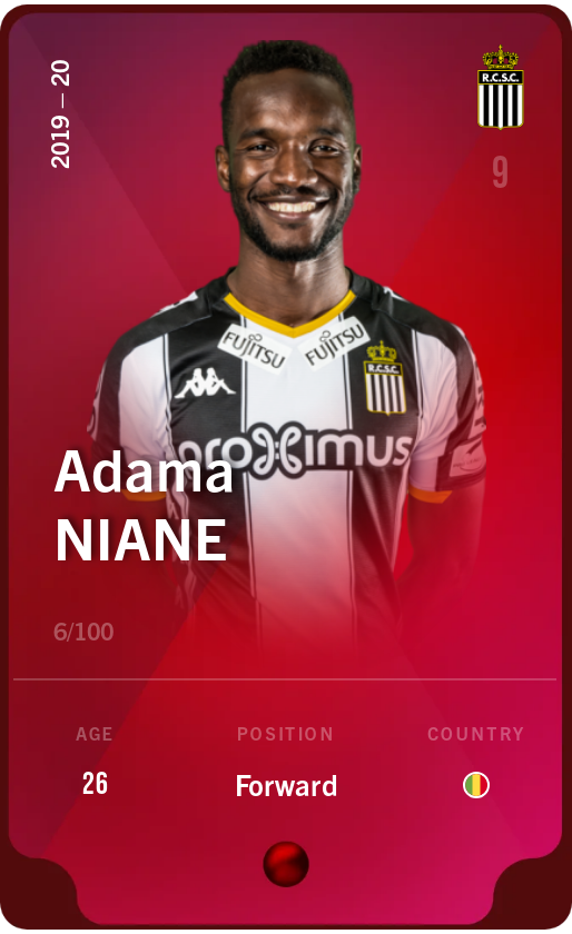 Sorare - Sorare Official - Adama Niane 2019-20 • Rare 6/100 - NFT # 93172012840248664738013924075041668480108315930807362335153110401835324223451