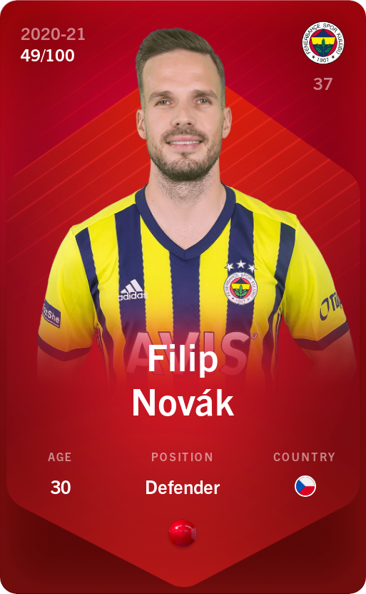 Sorare - Sorare Official - Filip Novák 2020-21 • Rare 49/100 - NFT # 78320684282128759198301234612489794025056198202658579814567364424056141656193