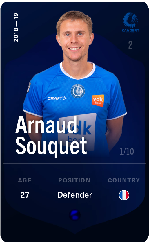 Sorare - Sorare Official - Arnaud Souquet 2018-19 • Super Rare 1/10 - NFT # 52387334132870605252237902576671479697318132044372389381861921494487653265906