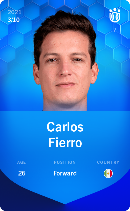 Sorare - Sorare Official - Carlos Fierro 2021-22 • Super Rare 3/10 - NFT # 29602102617549125956795567207970667952289568707552803098969453962310811472203