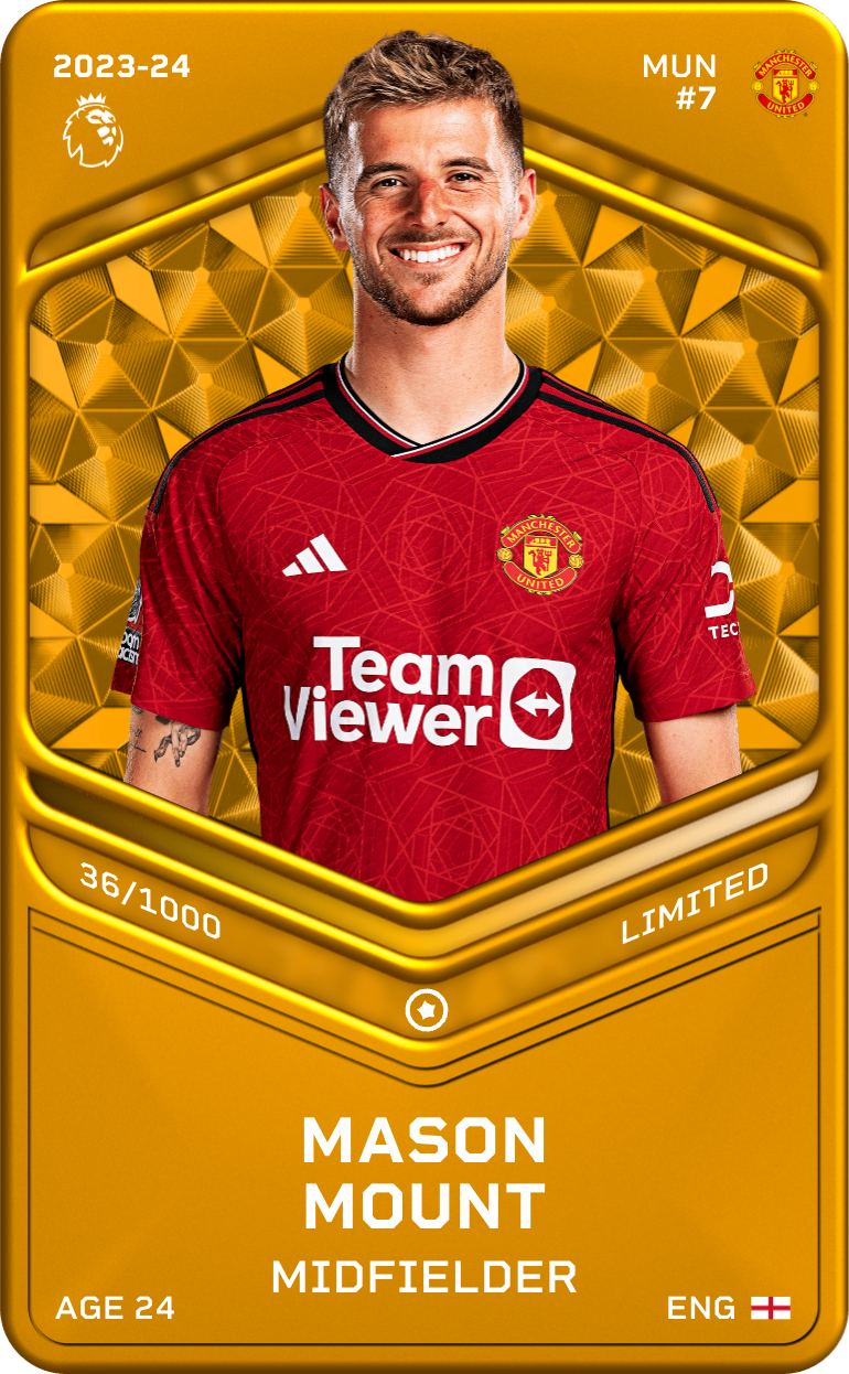 Sorare - Sorare Official - Mason Mount 2023-24 • Limited 36/1000 - NFT # 49964331981891360471900063305408587736268467143887992571156759494899475386750