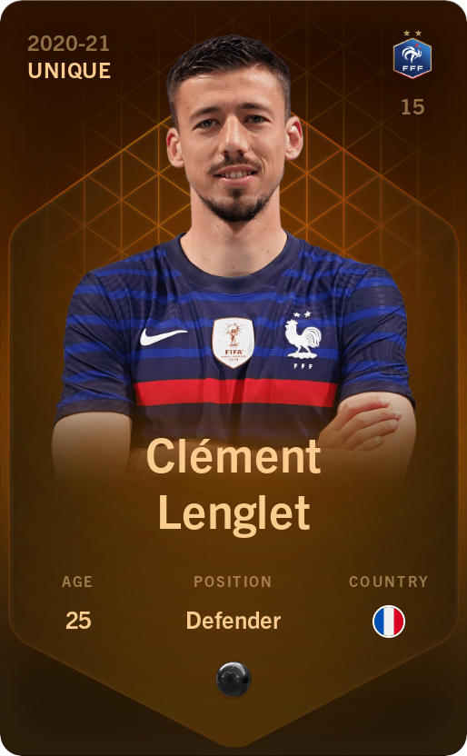 Sorare - Sorare Official - Clément Lenglet 2020-21 • Unique - NFT # 111344313916273961127926102111307484692326583443349435887692915739307527364895
