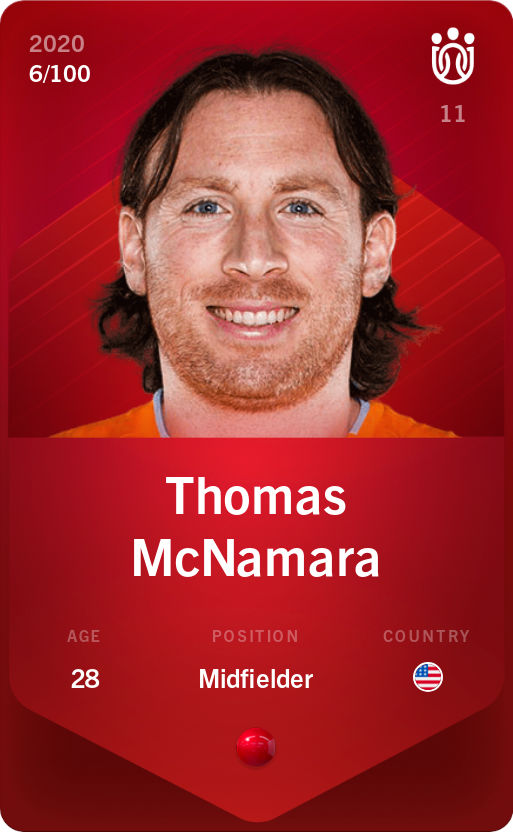 Sorare - Sorare Official - Thomas McNamara 2020-21 • Rare 6/100 - NFT # 58965598799067279471996665832954028967108517019581166077900142644420469889122