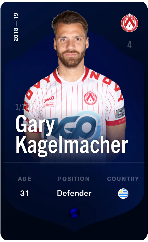 Sorare - Sorare Official - Gary Kagelmacher 2018-19 • Super Rare 1/10 - NFT # 1758290538930592324790649585621651115927949795519804936914635728043540998550