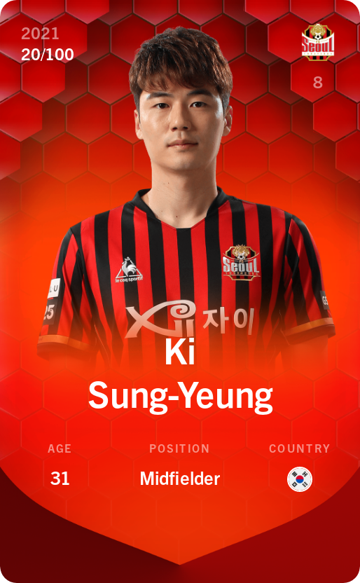 Sorare - Sorare Official - Ki Sung-Yeung 2021-22 • Rare 20/100 - NFT # 27751627850240777903923540119921464997611603305772813560175901014135678329318