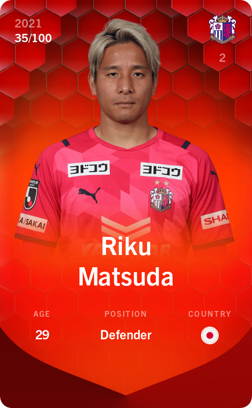 Sorare - Sorare Official - Riku Matsuda 2021-22 • Rare 35/100 - NFT # 100665522195078845738222379036612255989092556023275353300361364378330649261040