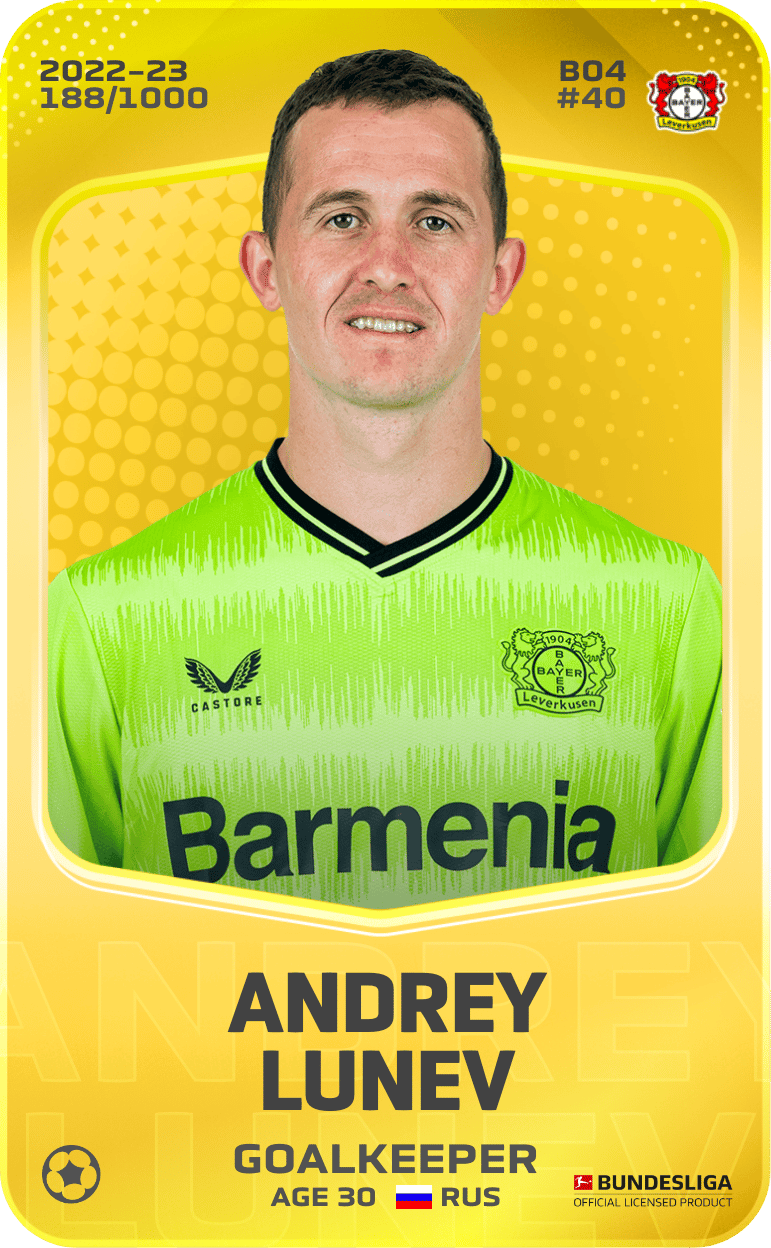 Andrey Lunev 2022-23 • Limited 188/1000